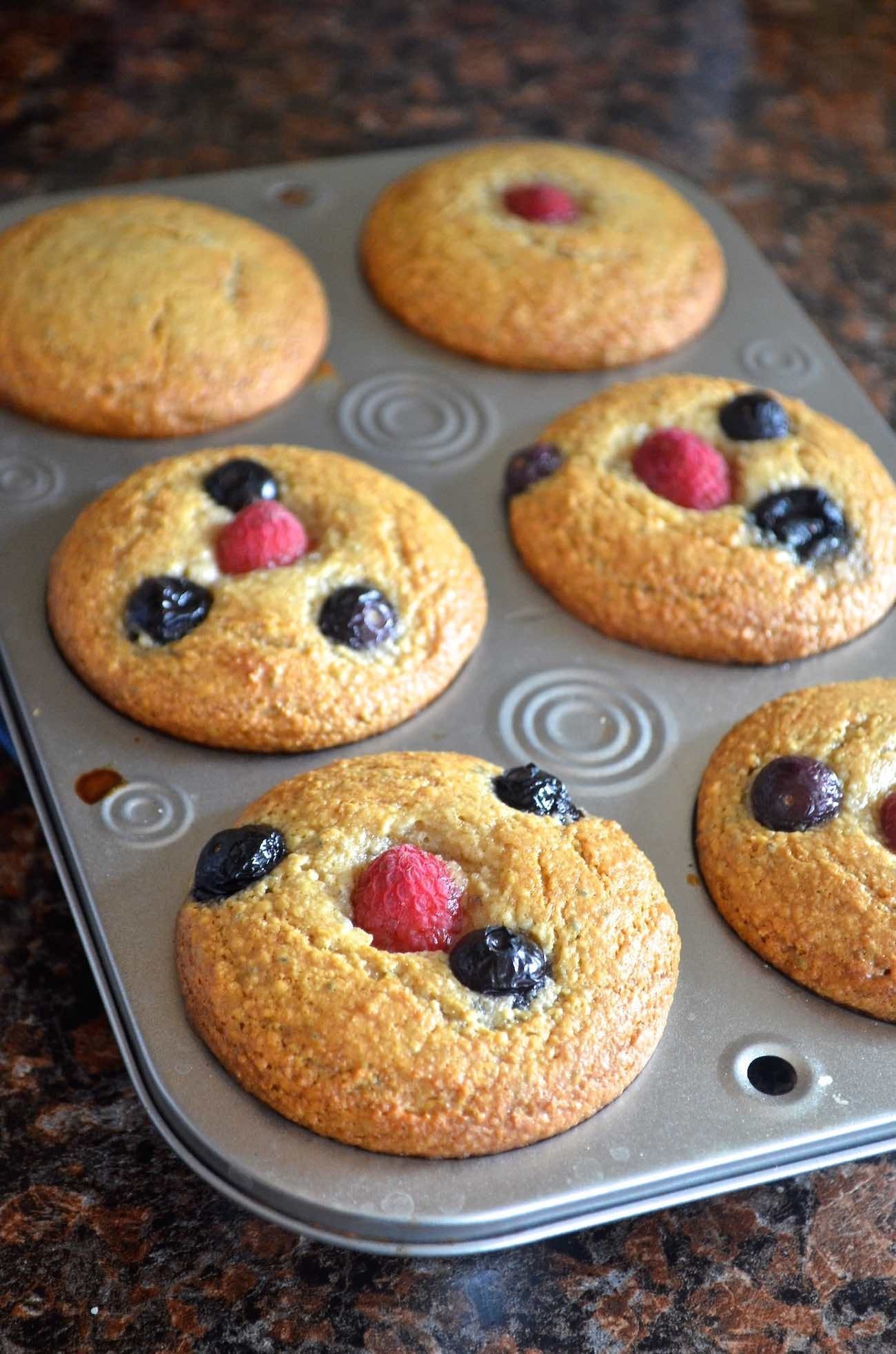 Almond Meal Berry Muffins