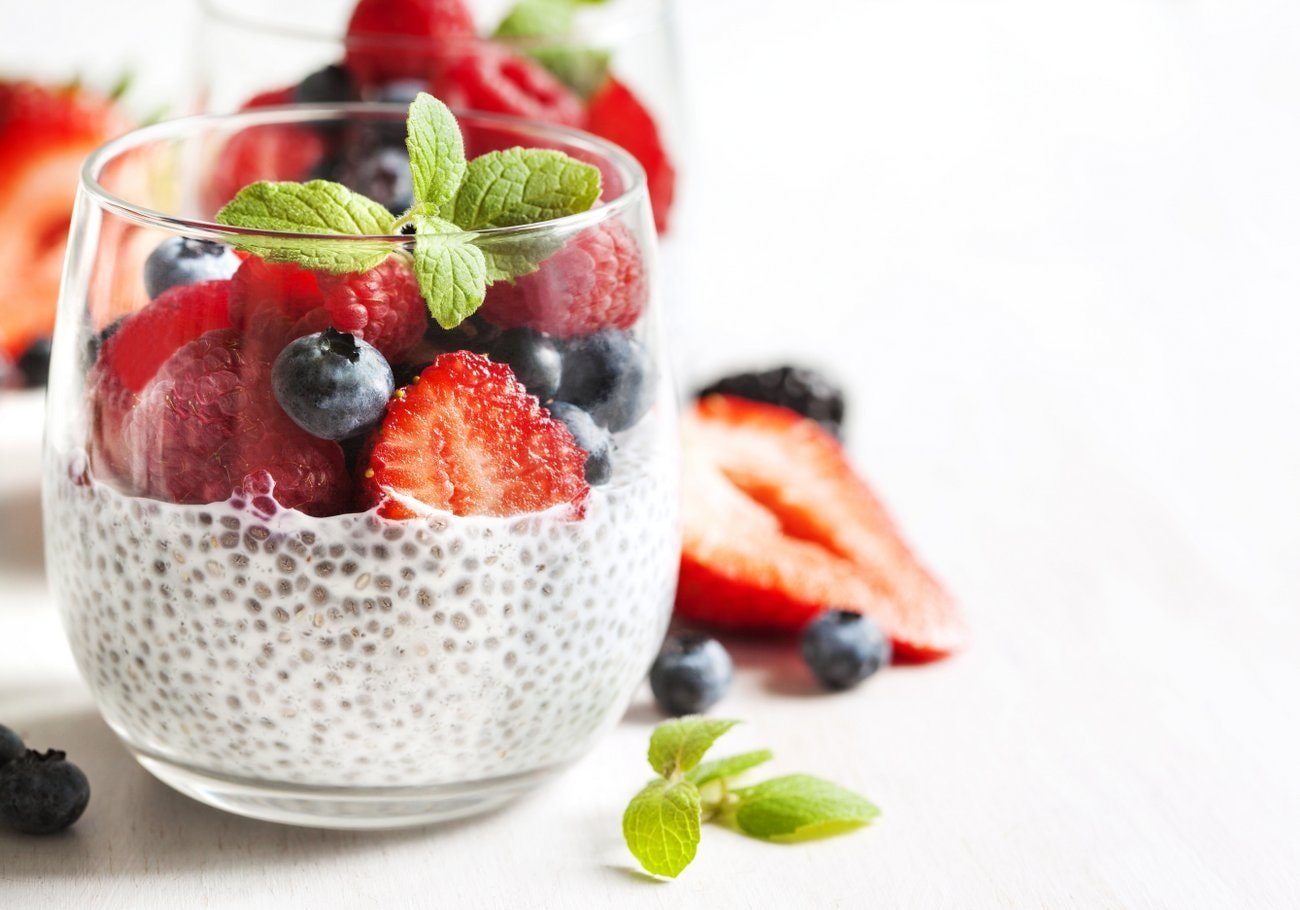 Almond Milk Chia Pudding with Fresh Fruit