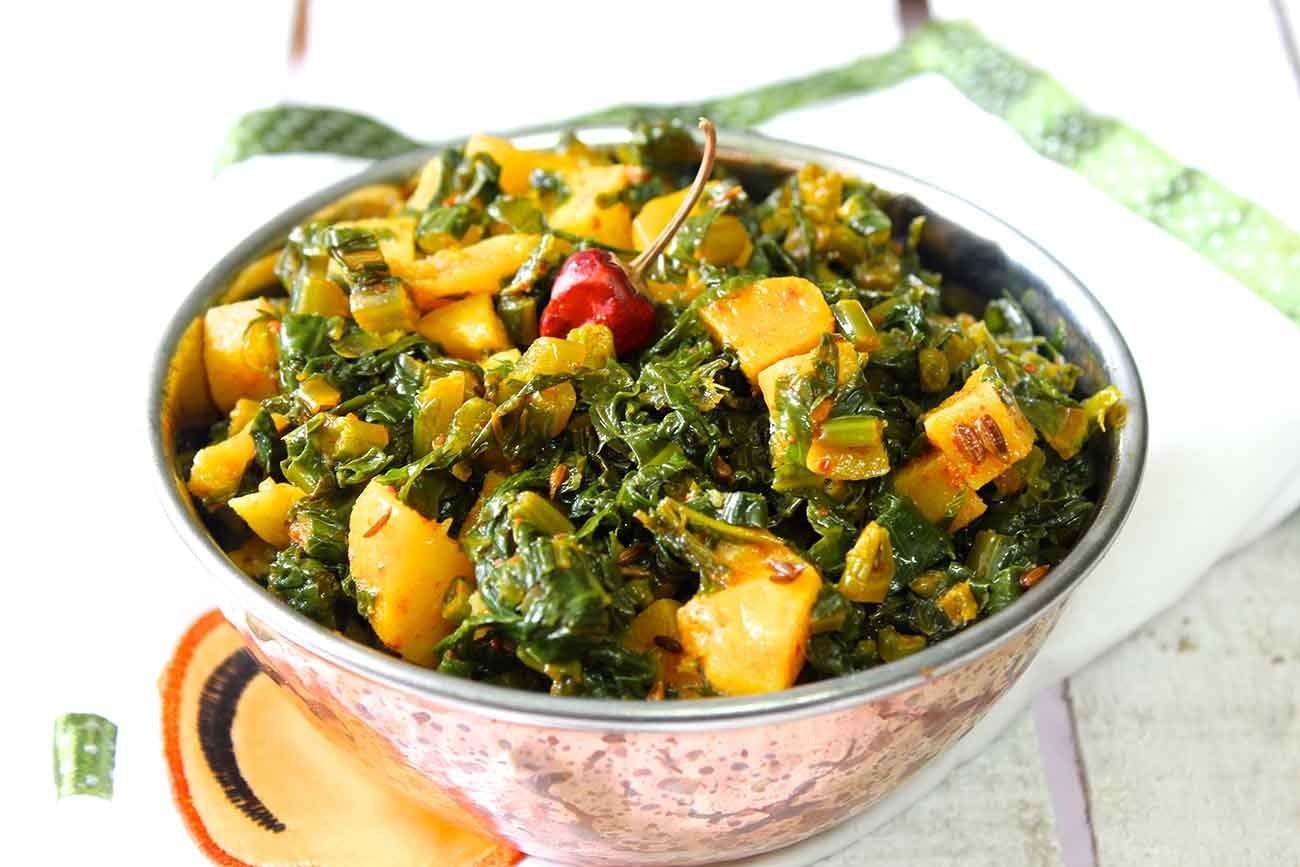 Aloo Mooli Patta Sabzi