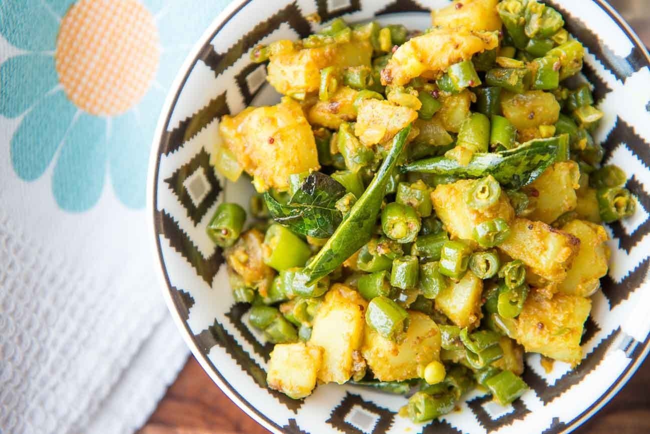 Gujarati Aloo Beans Sabzi
