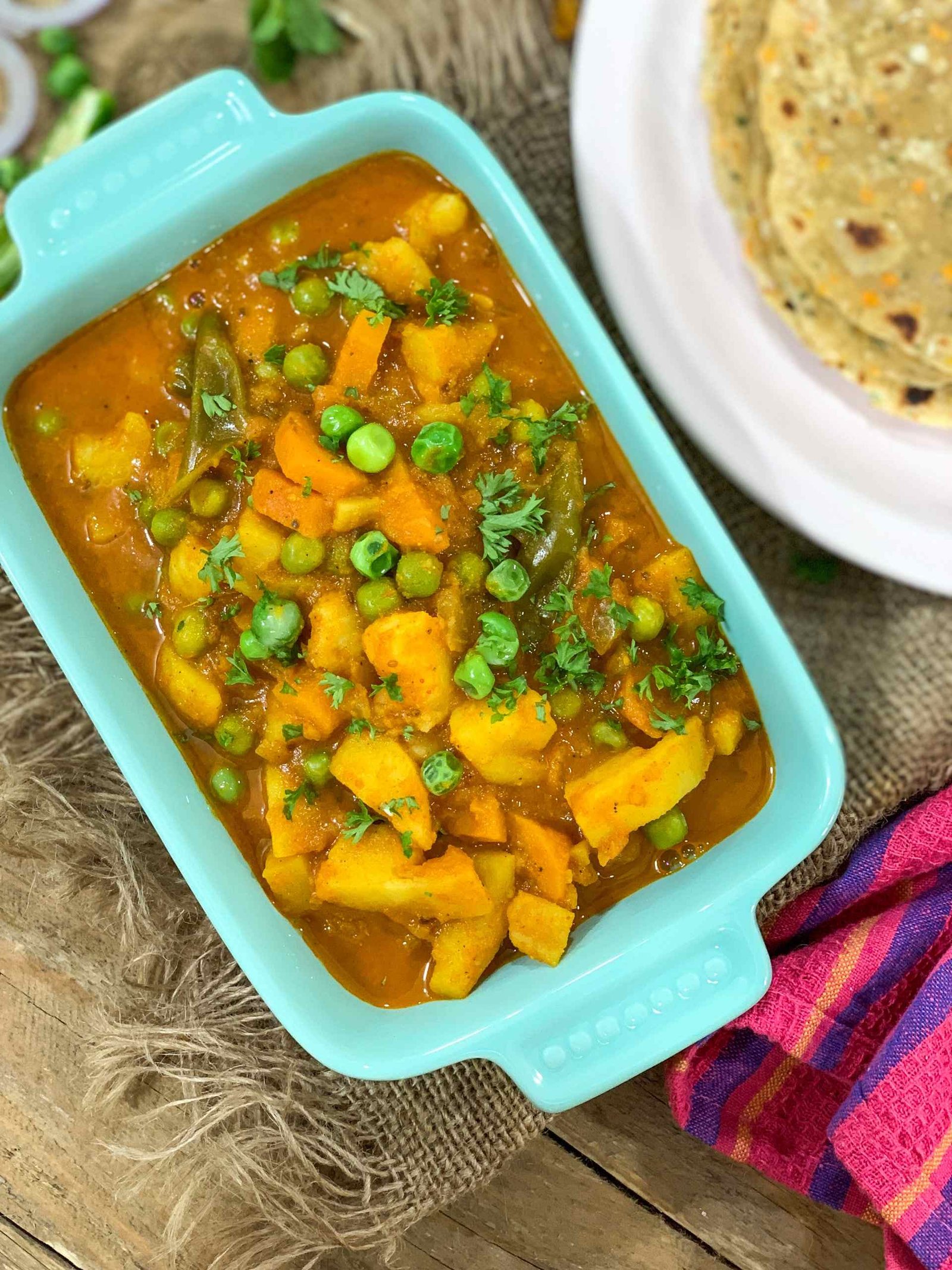 Aloo Gajar Matar Sabzi