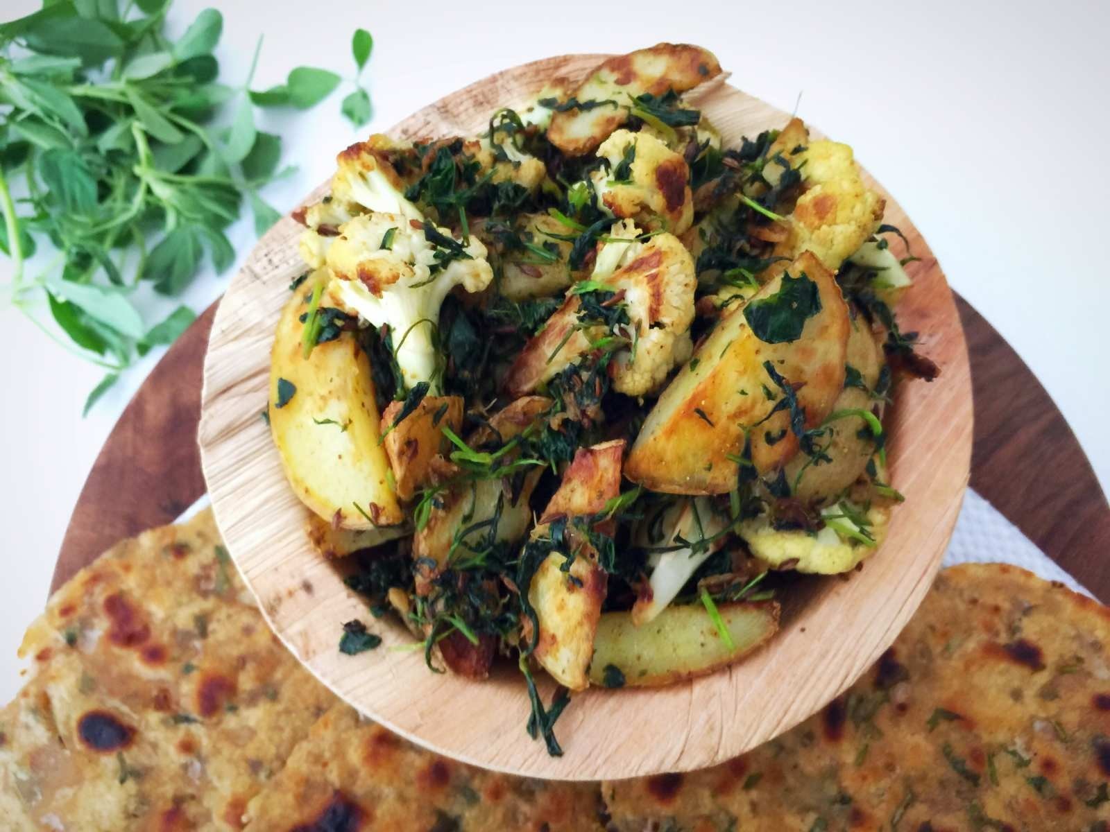 Aloo Gobi Methi Tuk