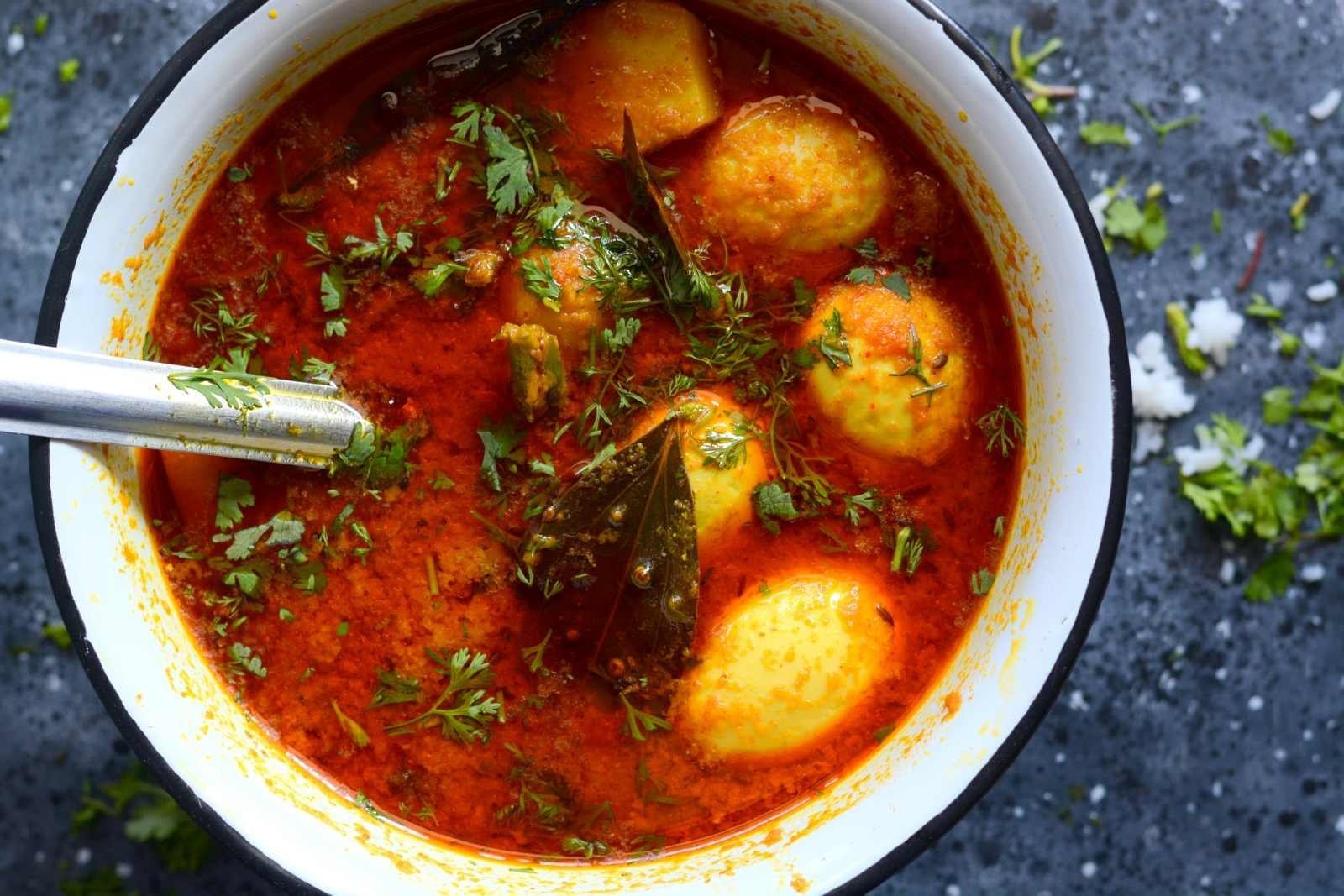 Assamese Egg and Potato Curry