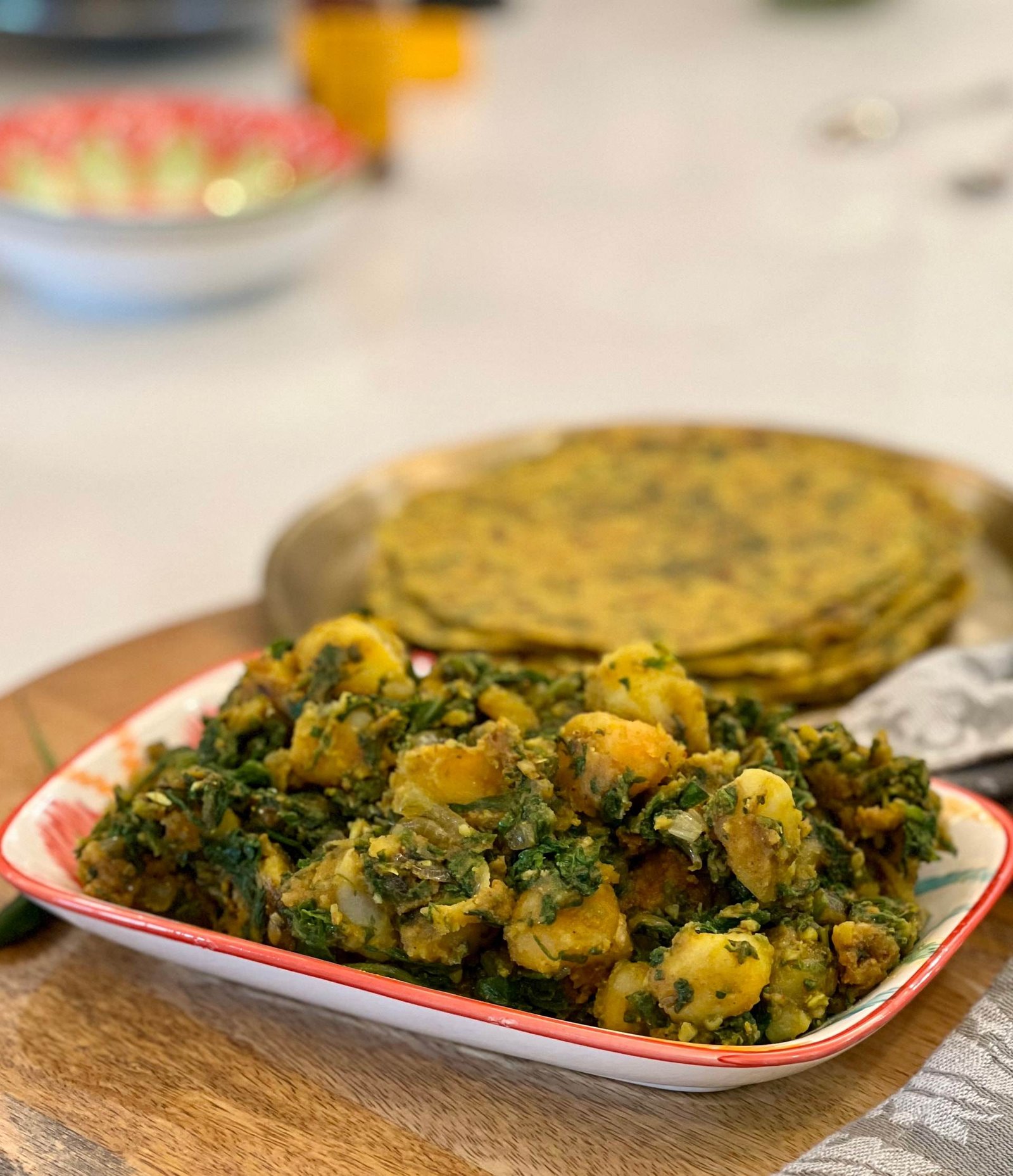 Aloo Palak Sabzi | Potato and Spinach Stir-Fry
