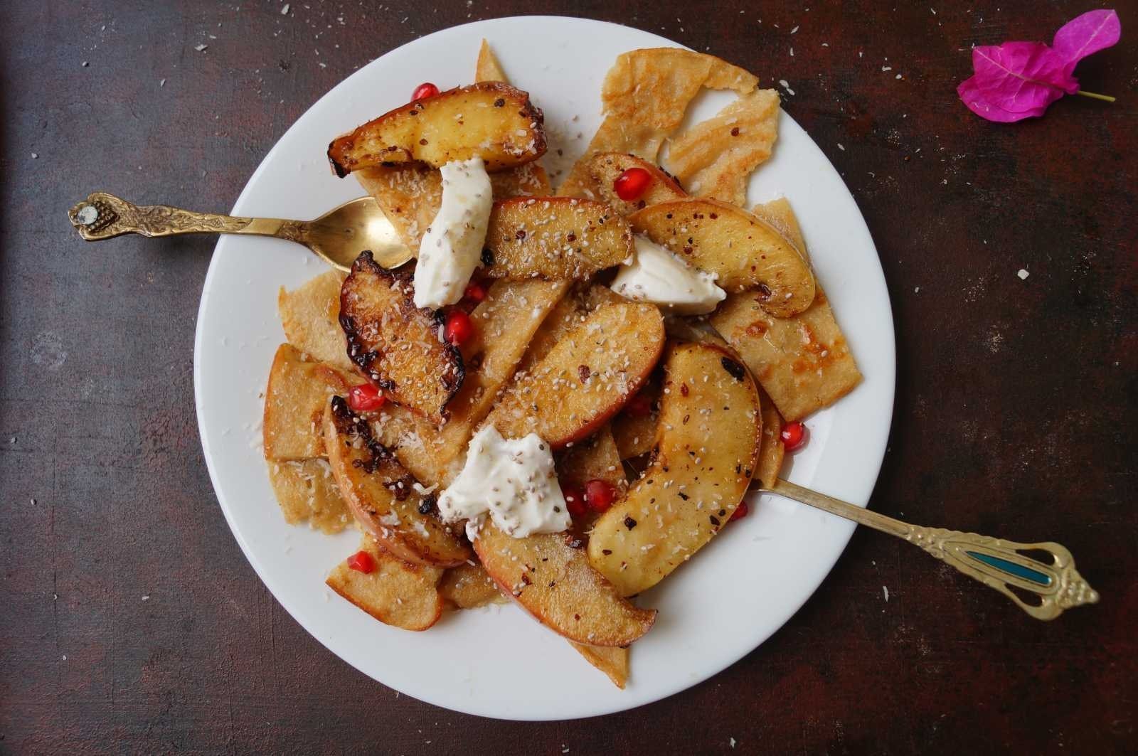 Apple Pancake Mess