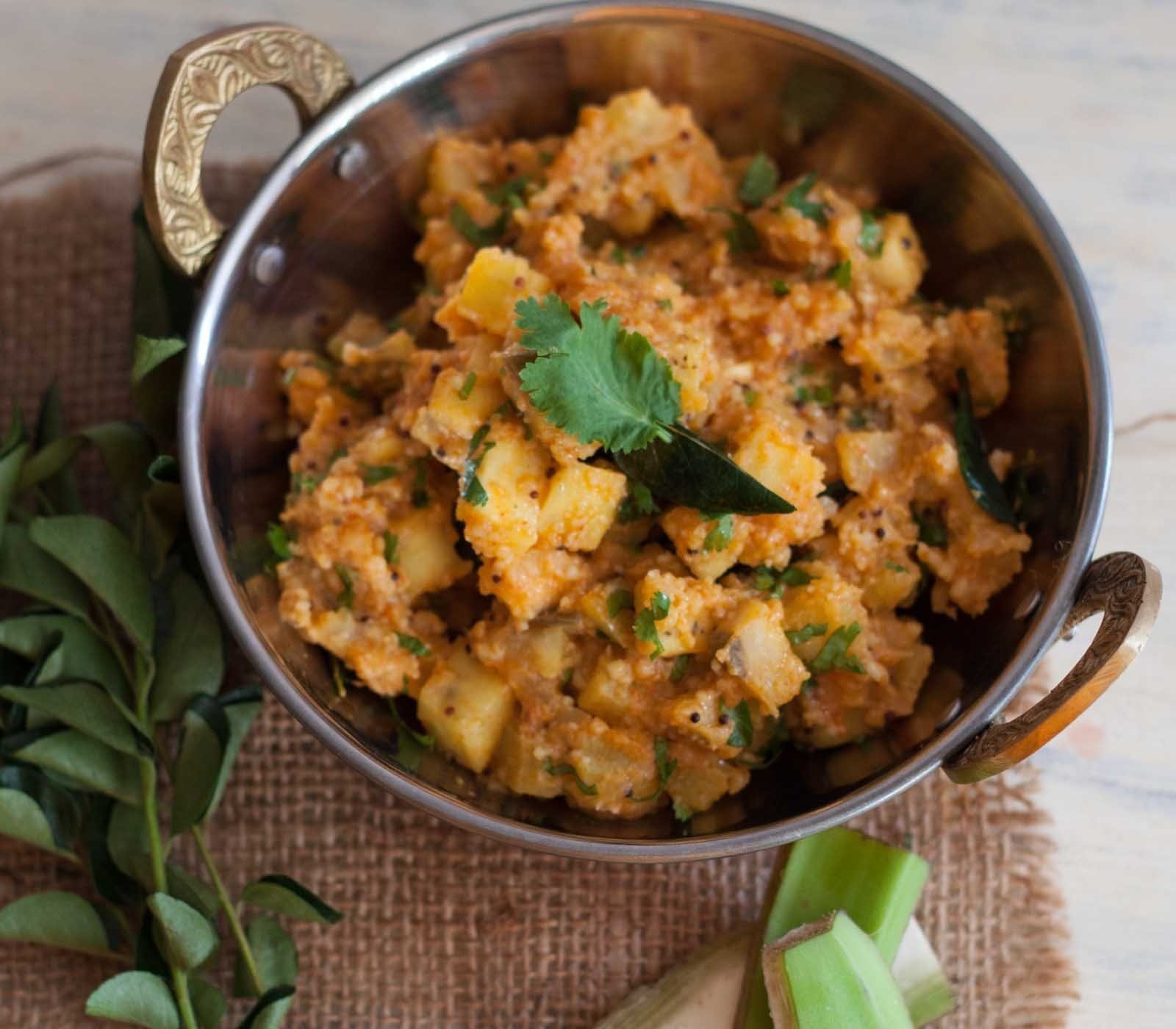 Raw Banana Masala Pulusu