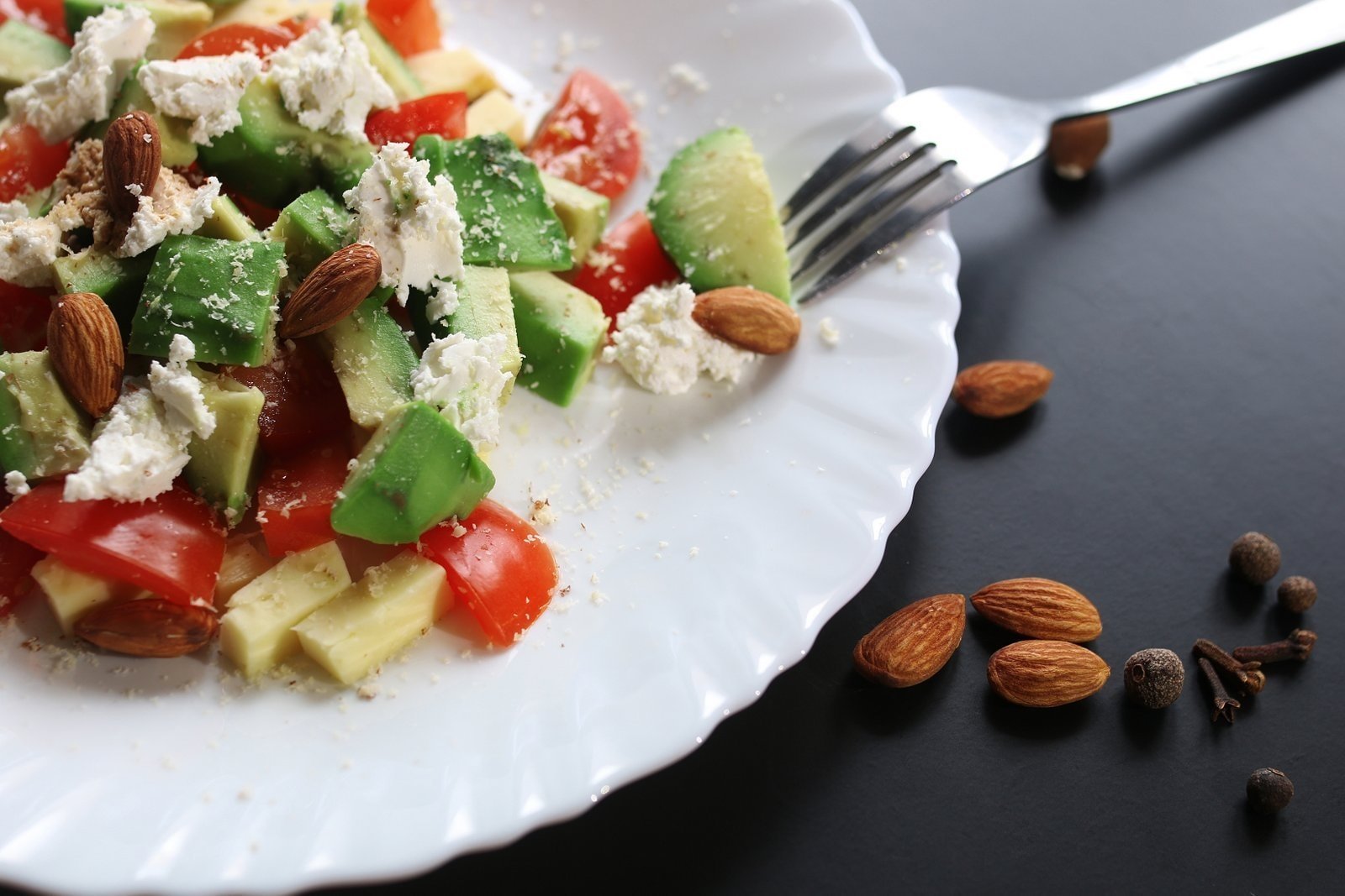 Avocado Almond Salad with Feta