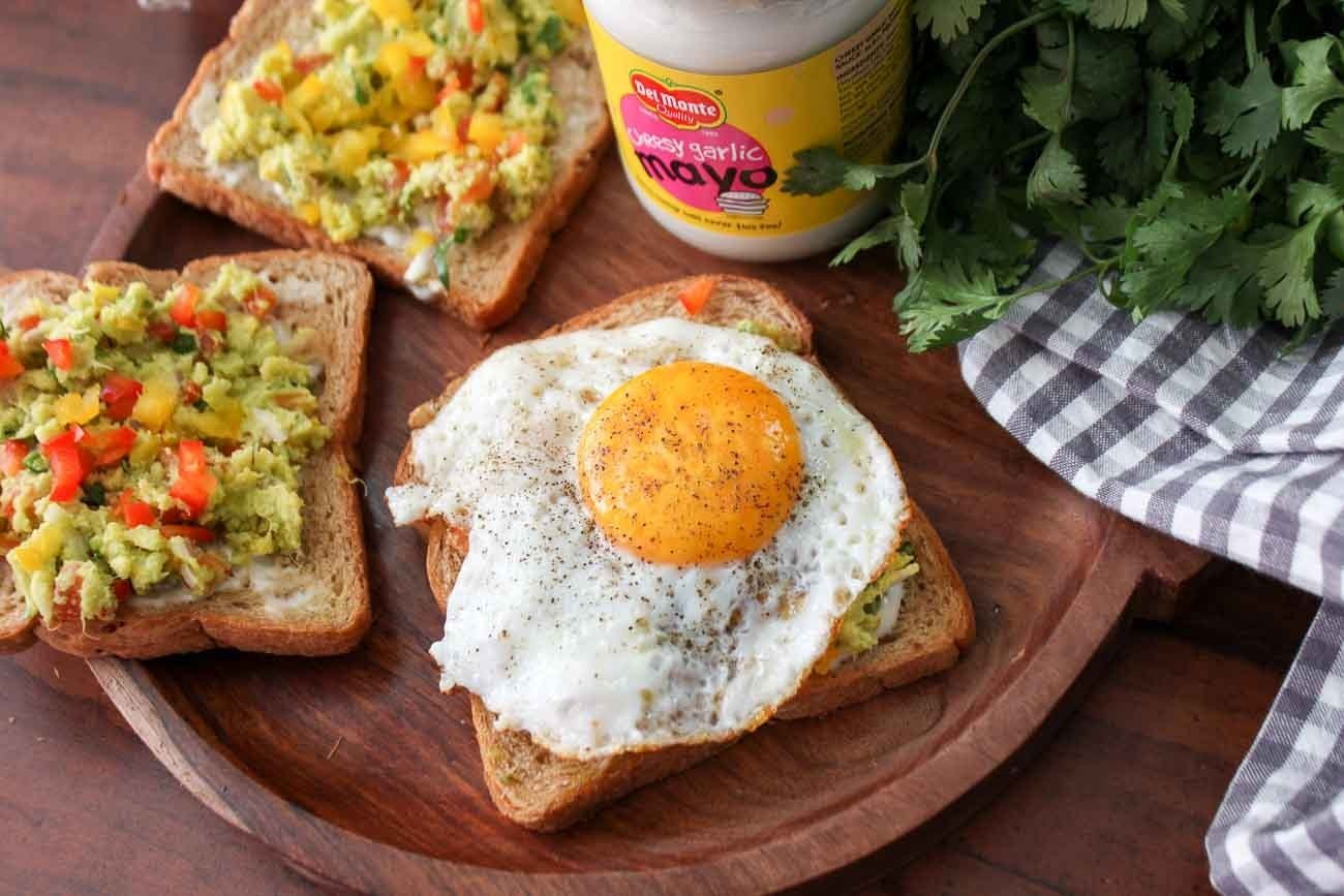 Avocado Salsa Toast with Fried Egg