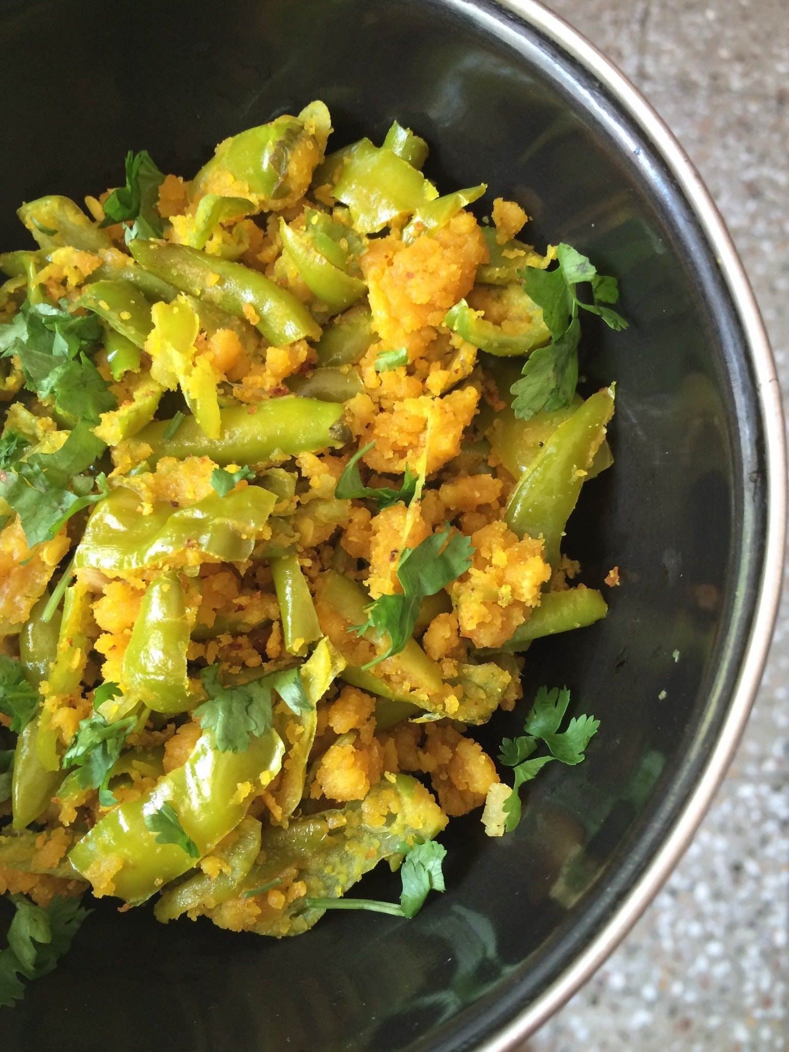 Besan and Green Chilli Sabzi