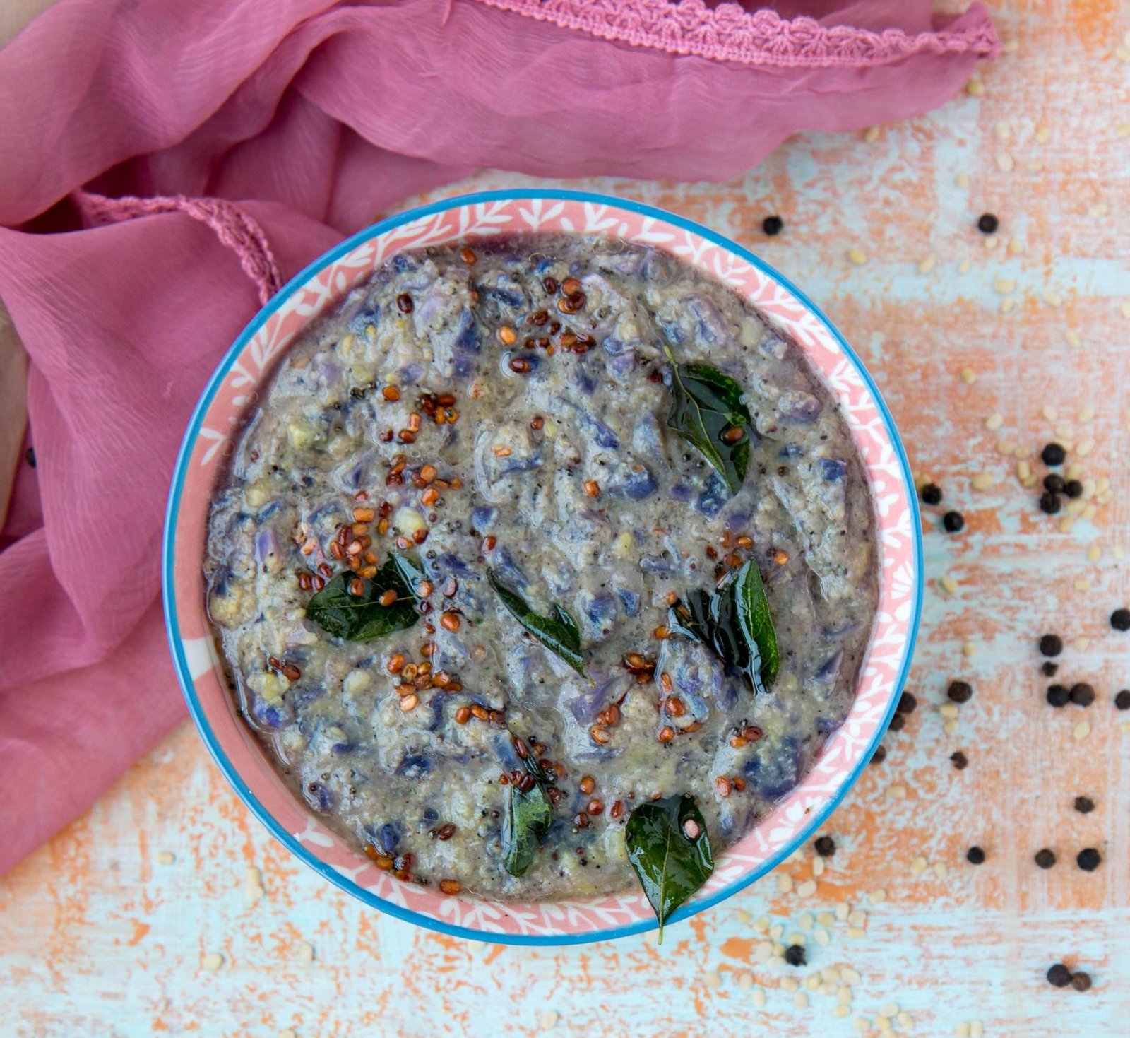 Red Cabbage Poricha Kootu