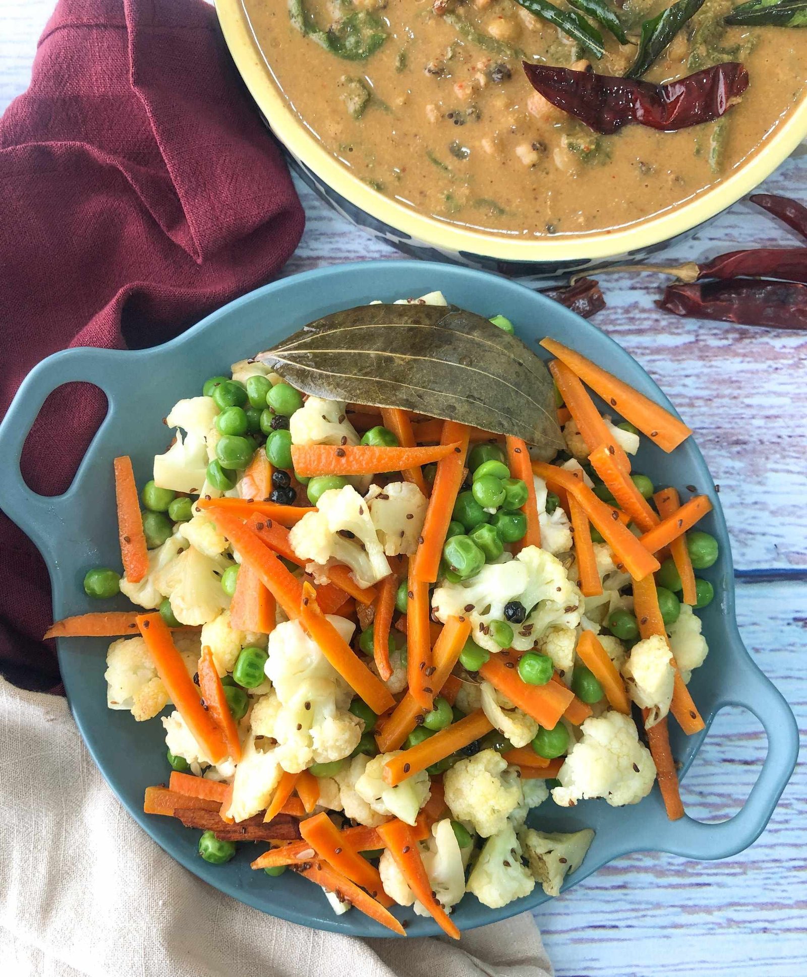 Carrot, Cauliflower and Peas Sabzi