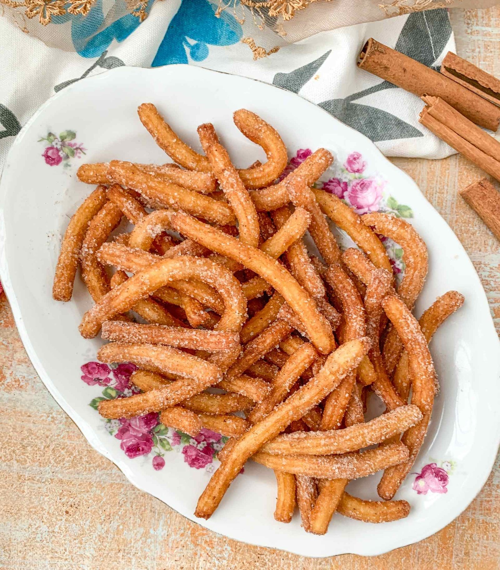 Eggless Churros with Cinnamon Sugar