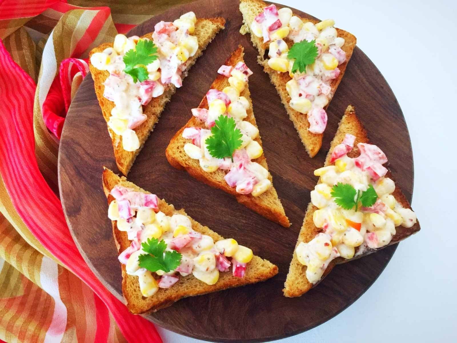 Corn and Bell Pepper Sandwich