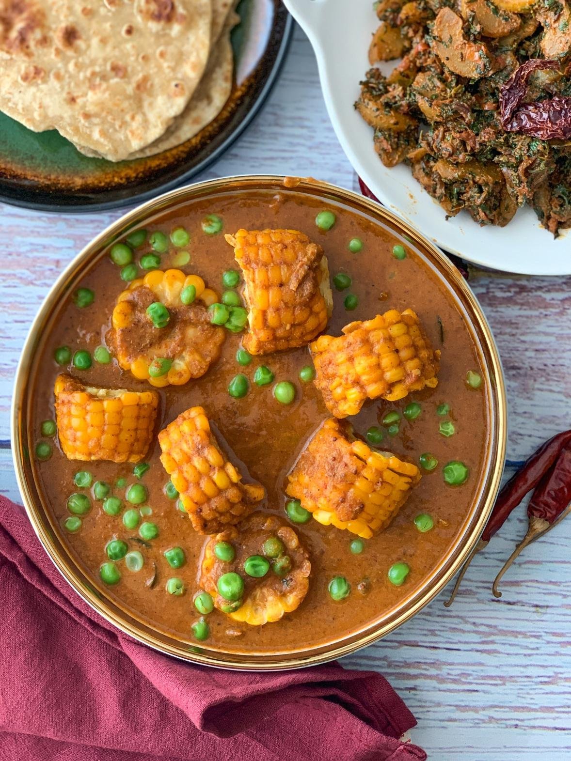 Corn and Peas Curry