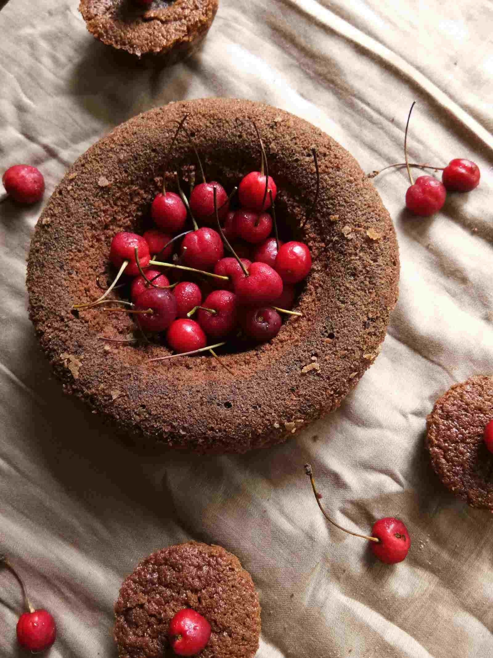 Dark Chocolate Cherry Cake