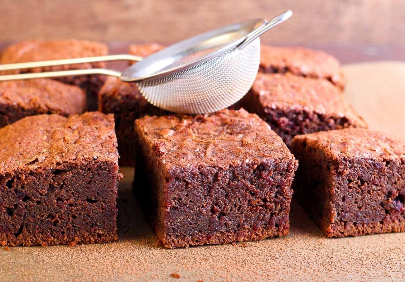Eggless Beetroot Brownies with Amaranth Flour