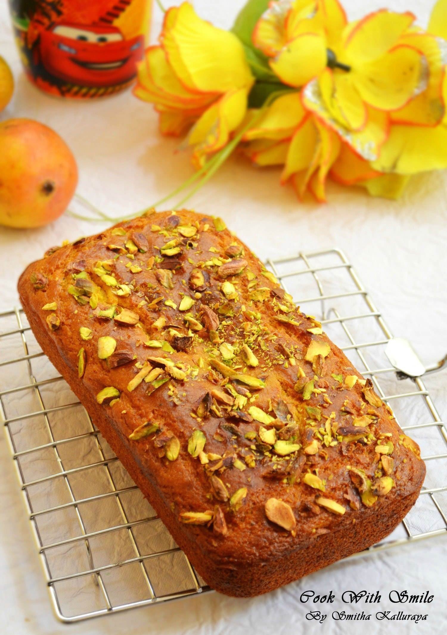 Eggless Mango Cardamom Cake