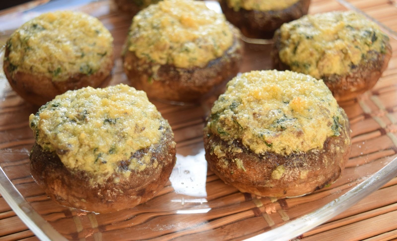 Four-Cheese and Spinach Stuffed Mushrooms