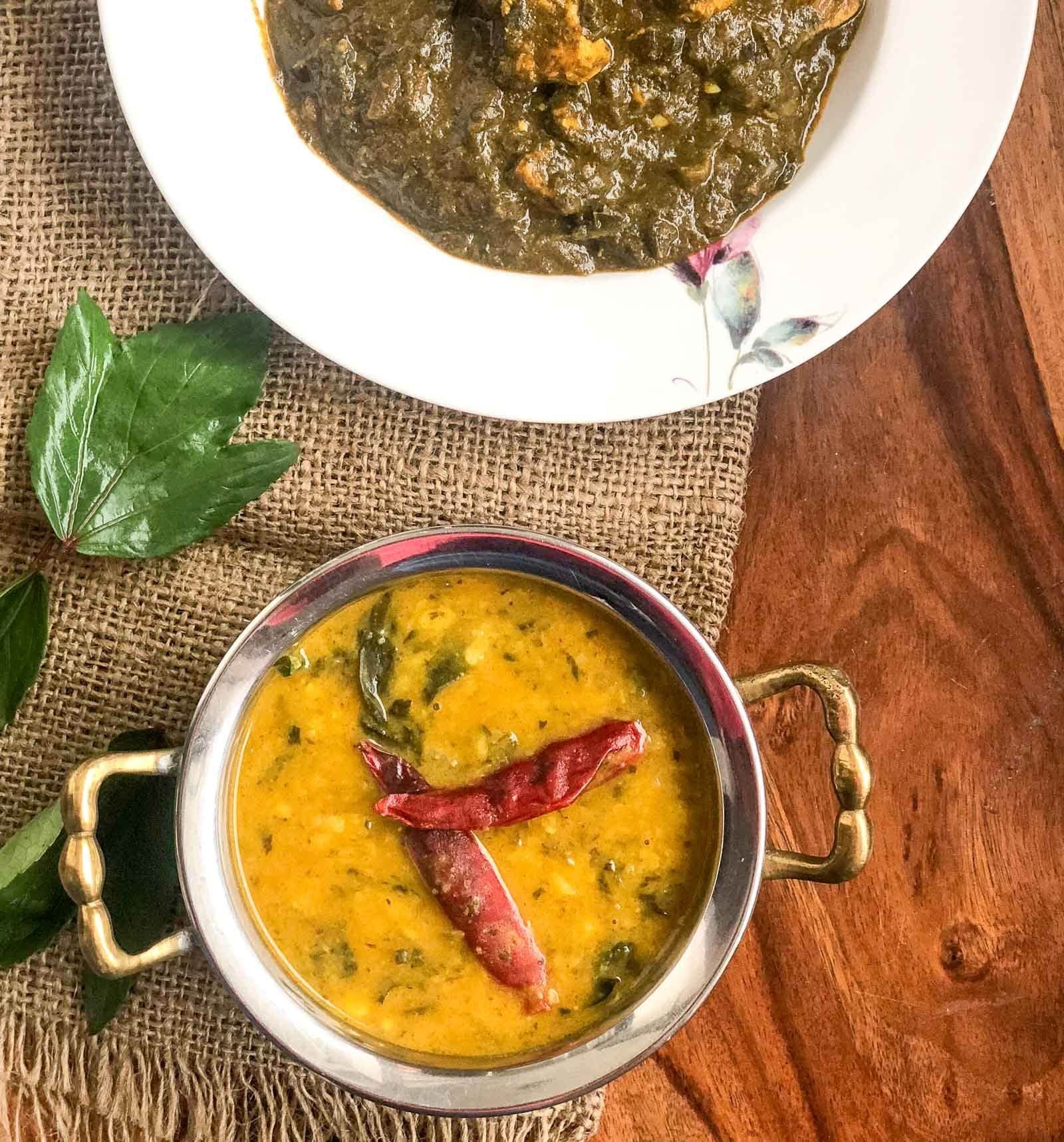 Gongura Dal with Sorrel Leaves
