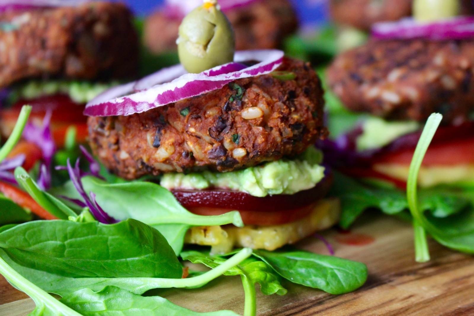 Healthy Black Bean Burger Without a Bun