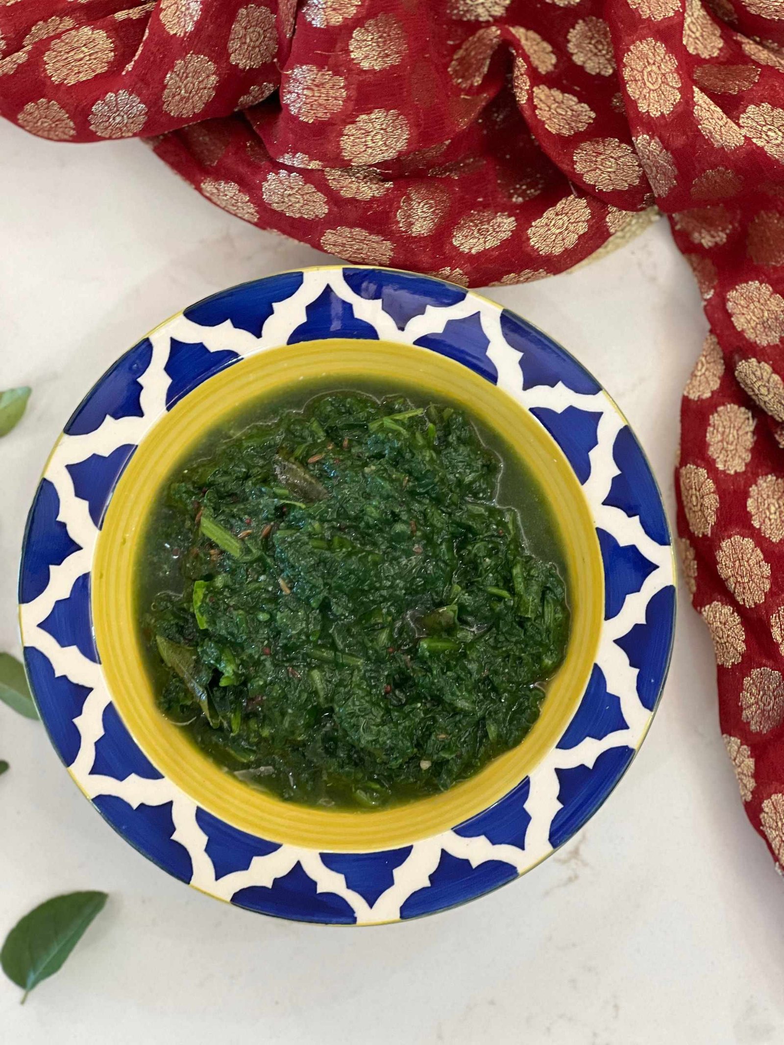 Keerai Masiyal (Steamed Spinach with Tadka)
