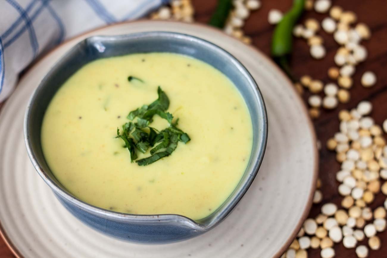 Kobbari Charu with Coconut Milk and Dal