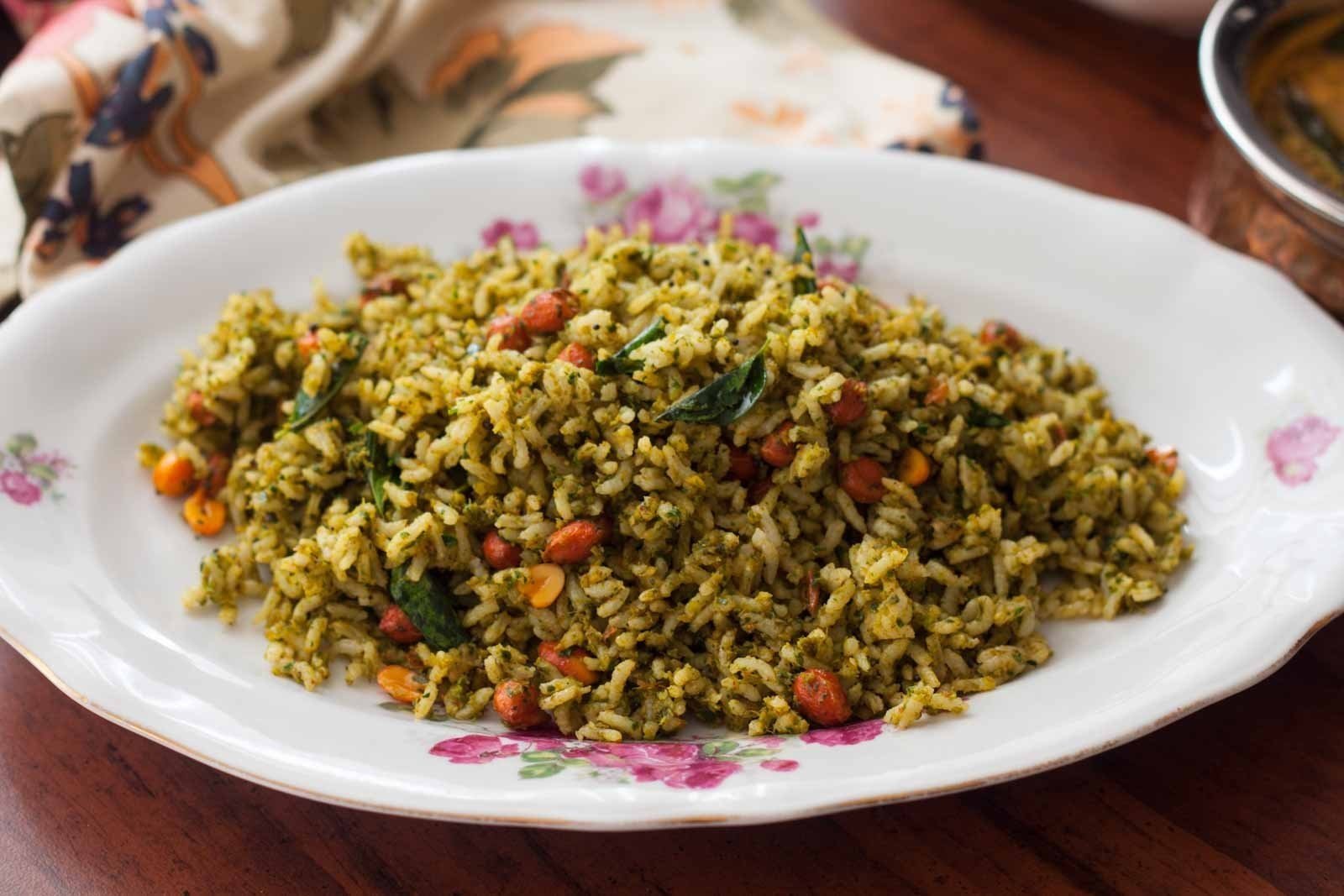 Coriander and Curry Leaves Rice