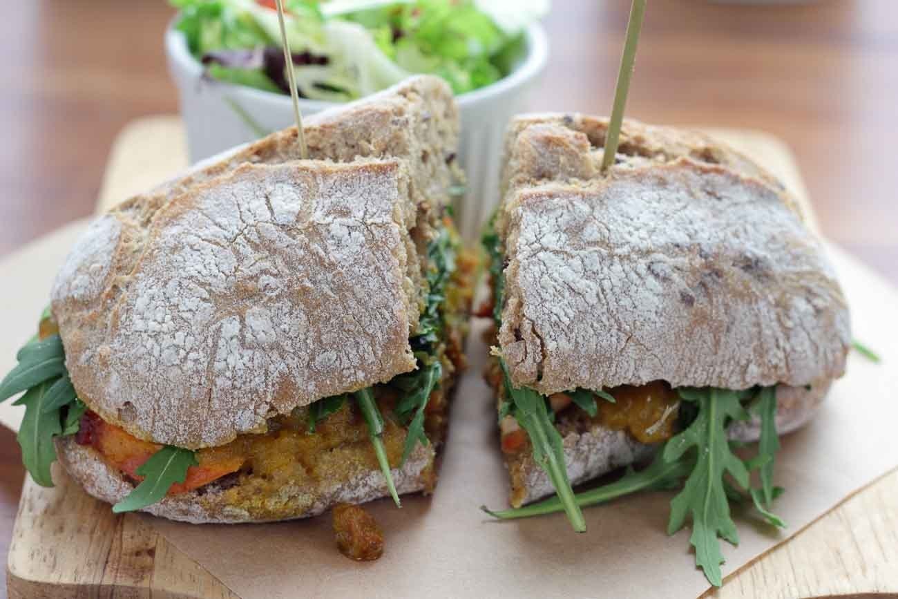 Masala Sandwich with Rocket Leaves