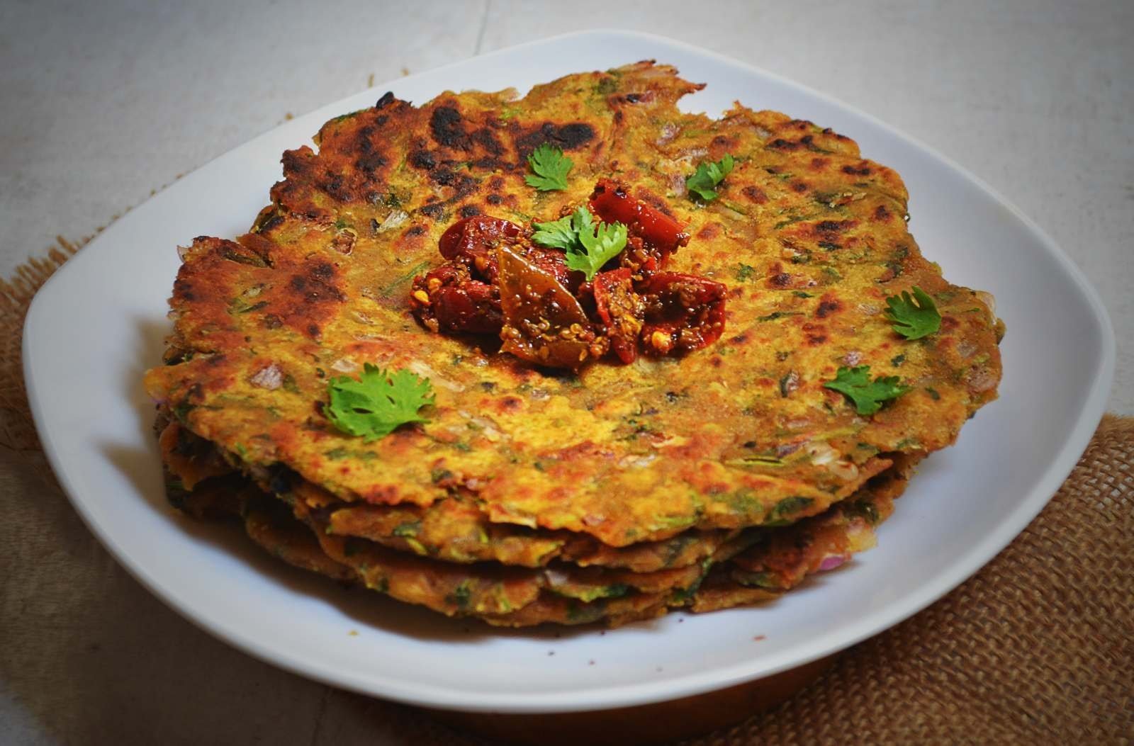 Masalewari Koki (Spiced Sindhi Roti)