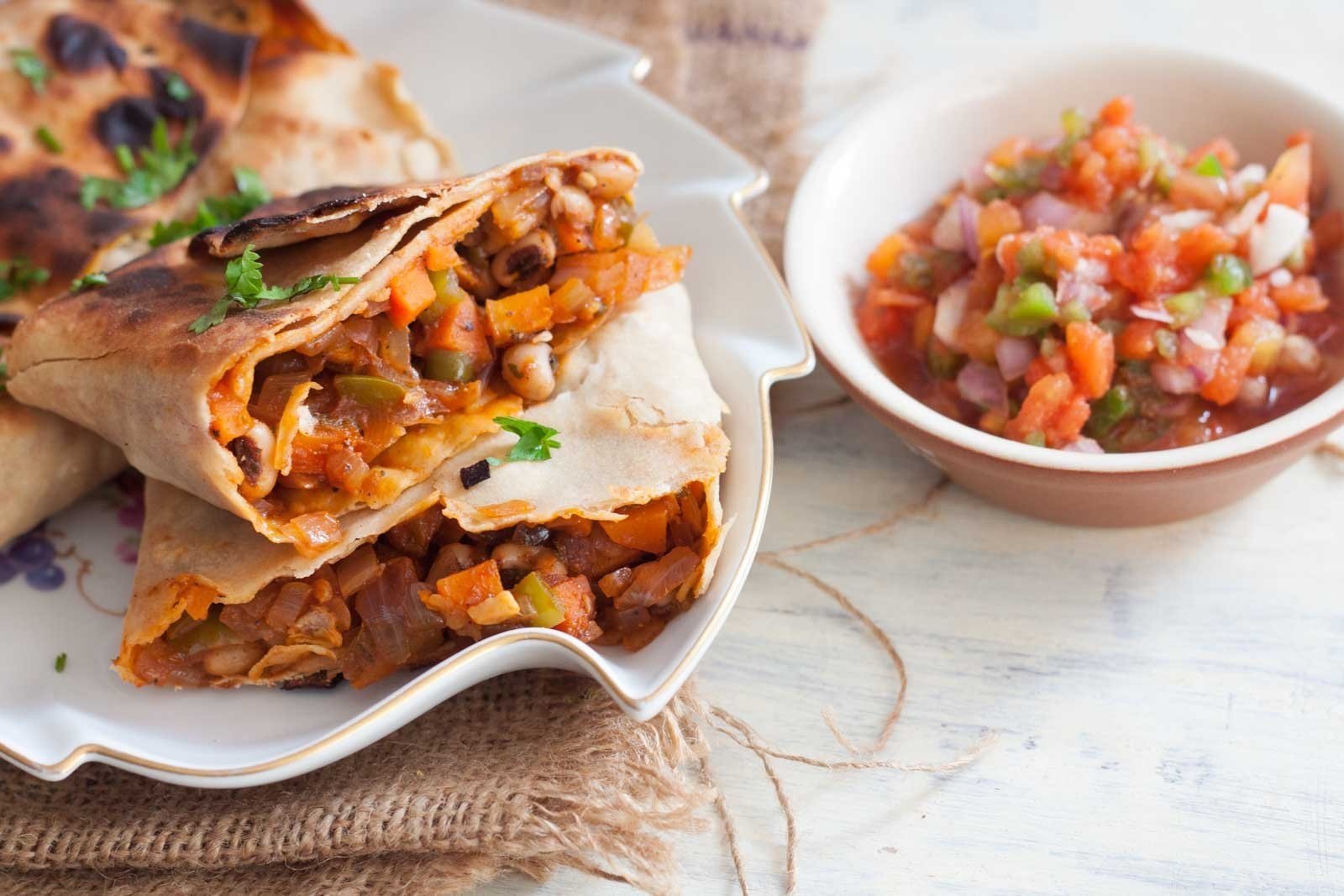 Mexican-Style Vegetable Chimichanga