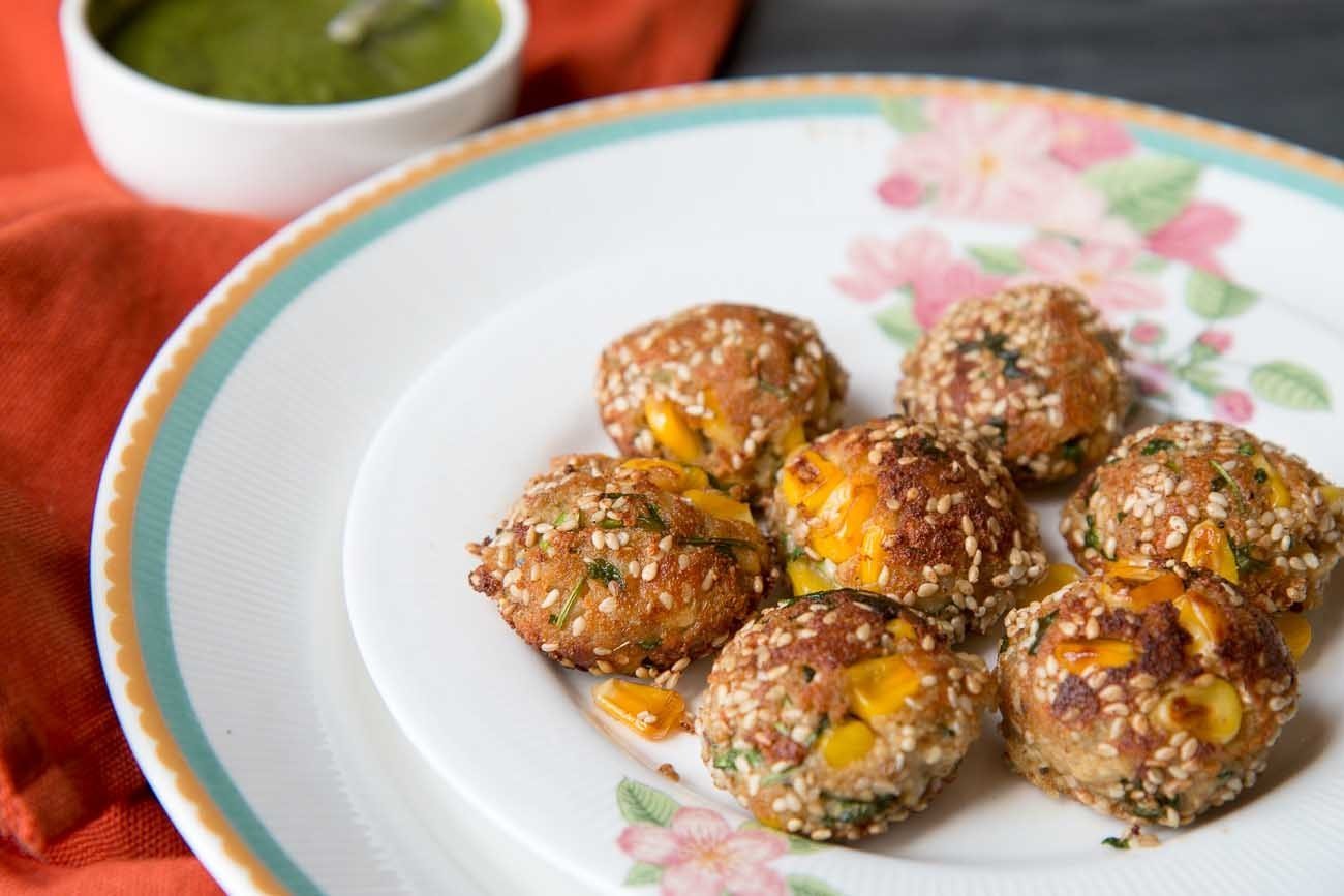 Pan-Fried Corn and Paneer Bites