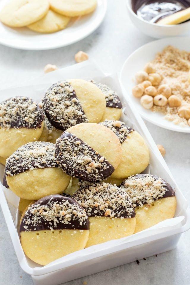 Orange Zest Shortbread Cookies