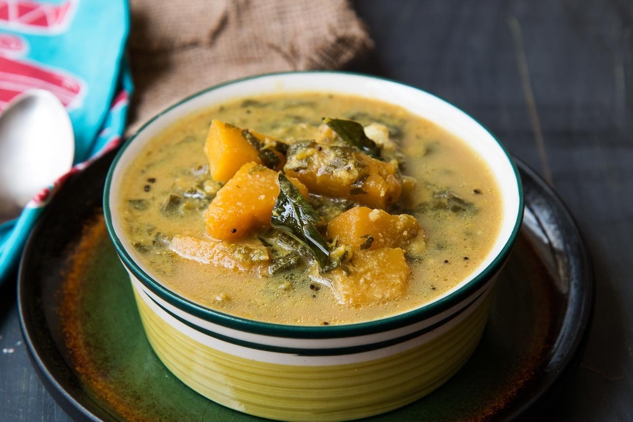 Pumpkin Spinach Kuzhambu