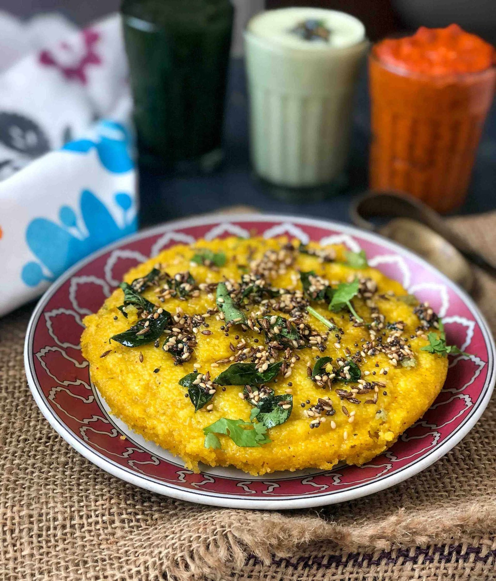 Roasted Pumpkin Rava Dhokla