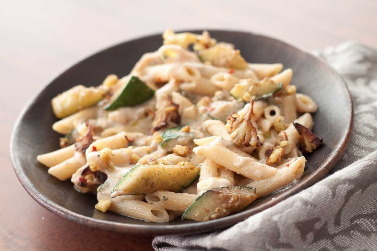 Penne Pasta with Creamy Cauliflower Sauce
