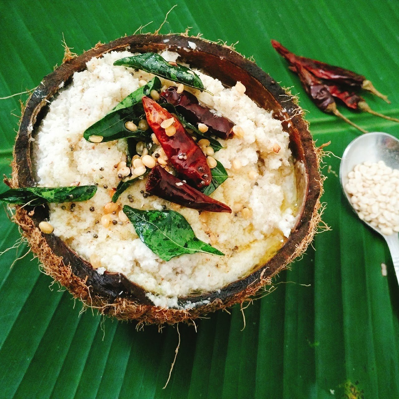 Coconut Chutney with Coconut Water