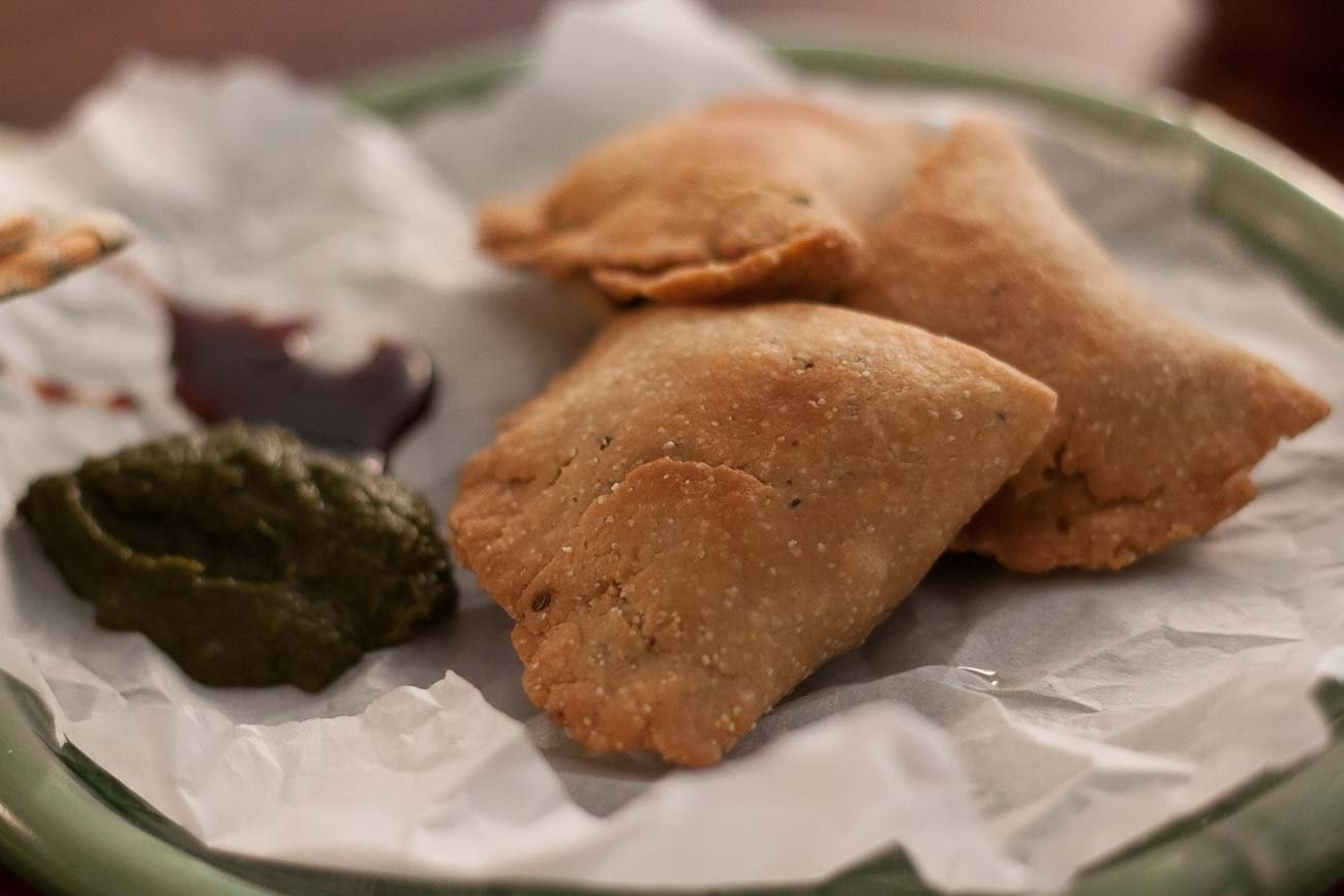 Spinach and Paneer Samosa with Pure Olive Oil