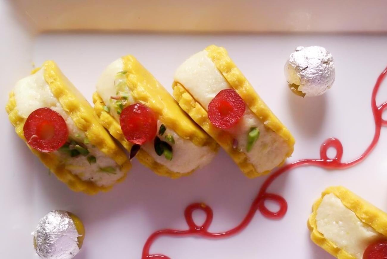 Stuffed Half-Moon Kaju Burfi