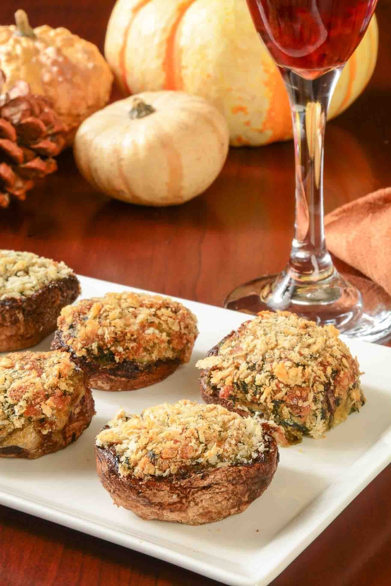 Spinach and Parmesan Stuffed Mushrooms
