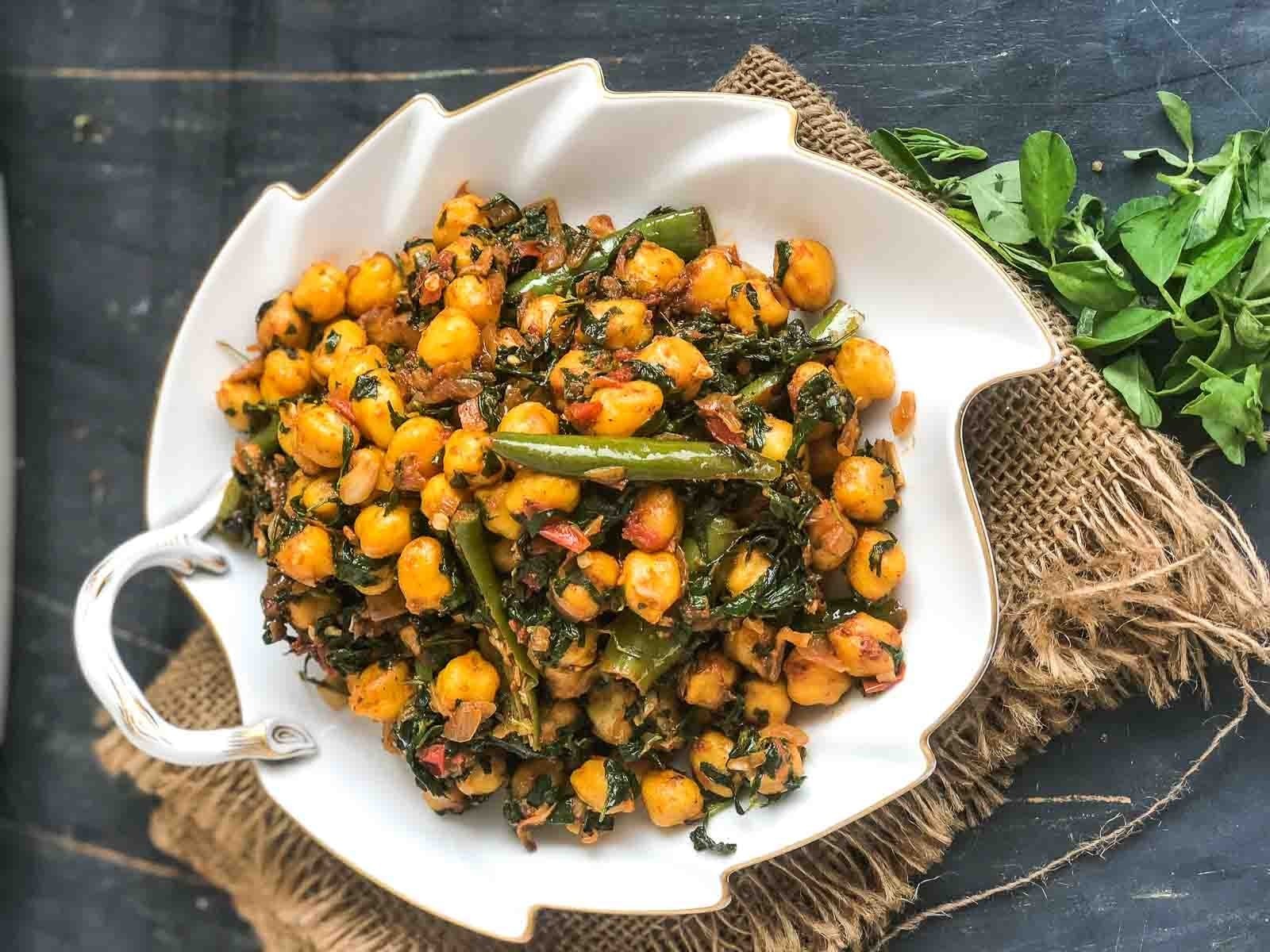 Dry Methi Chole