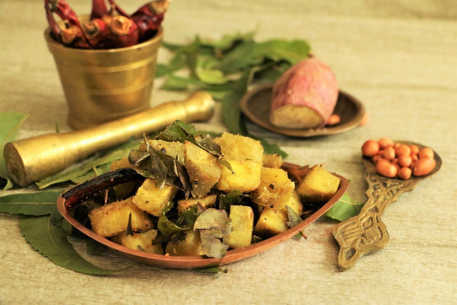 Sweet Potato and Neem Leaves Curry