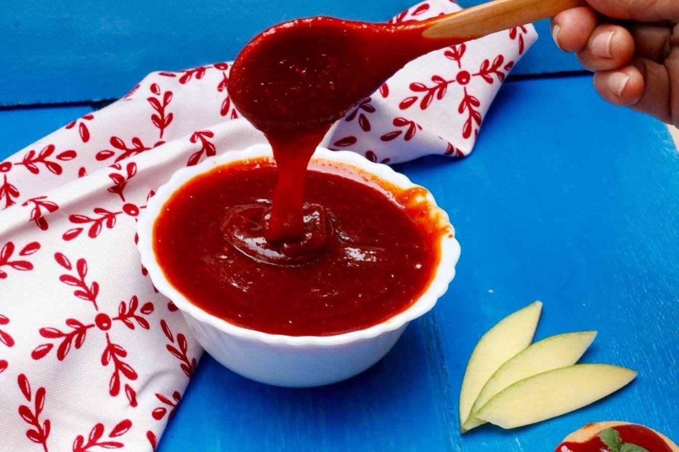 Sweet and Spicy Totapuri Mango Chutney
