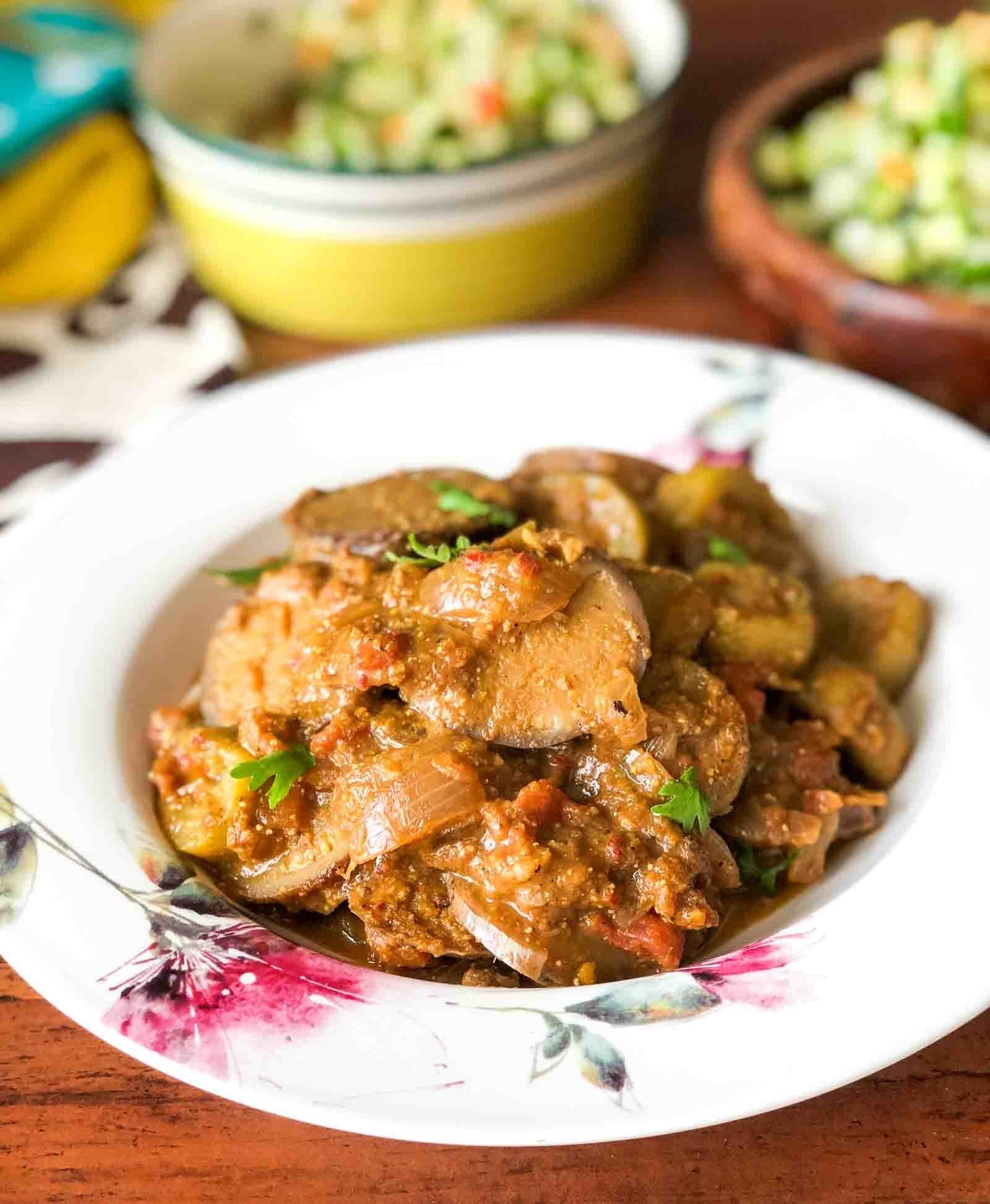 Ridge Gourd and Brinjal Sabzi