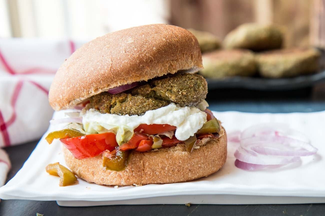 Spinach, Cauliflower and Oats Veggie Burger