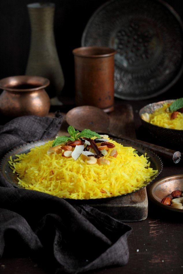 Zarda Pulao with Nuts and Saffron